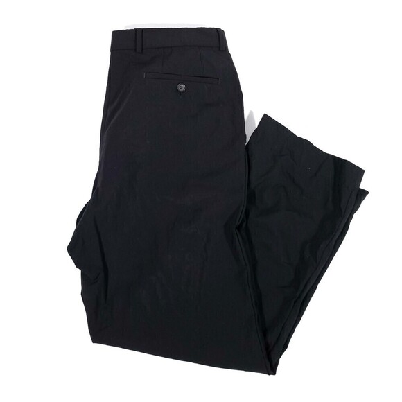 BOSS Hugo Boss James Virgin Wool Coated Dress Pant Classic Black 36 Suit Trouser - Picture 3 of 5